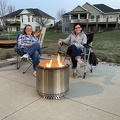 Carolyn and Erynn Around the Fire Pit